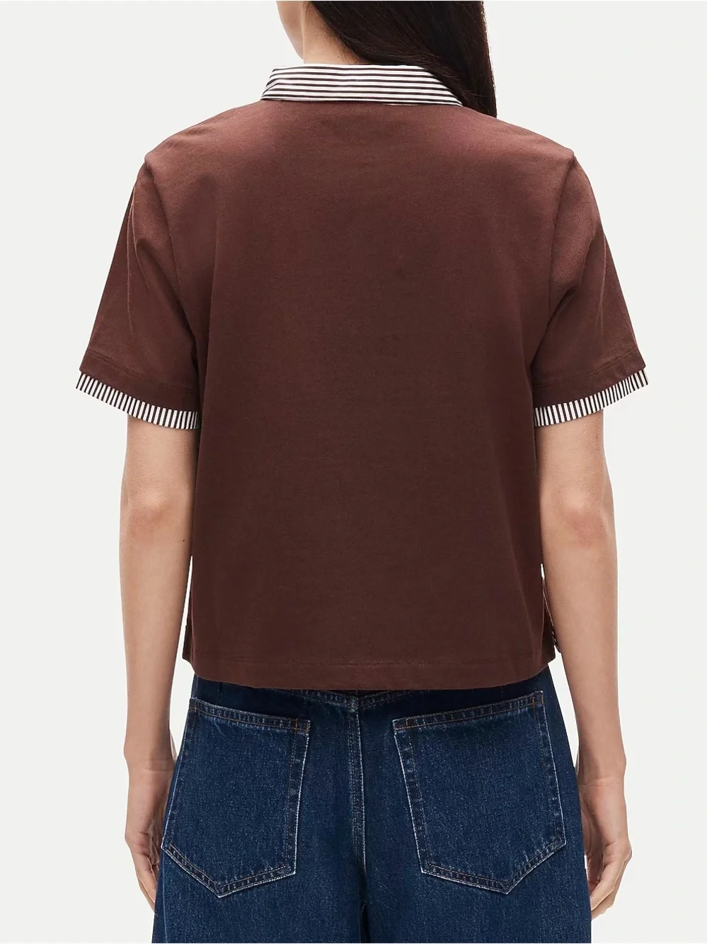 NWT J.Crew Poplin-collar Polo in Mariner Cotton - Cubeb Berry